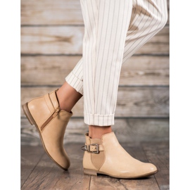 Sixth Sense Bottes en cuir écologique avec boucle brun 2