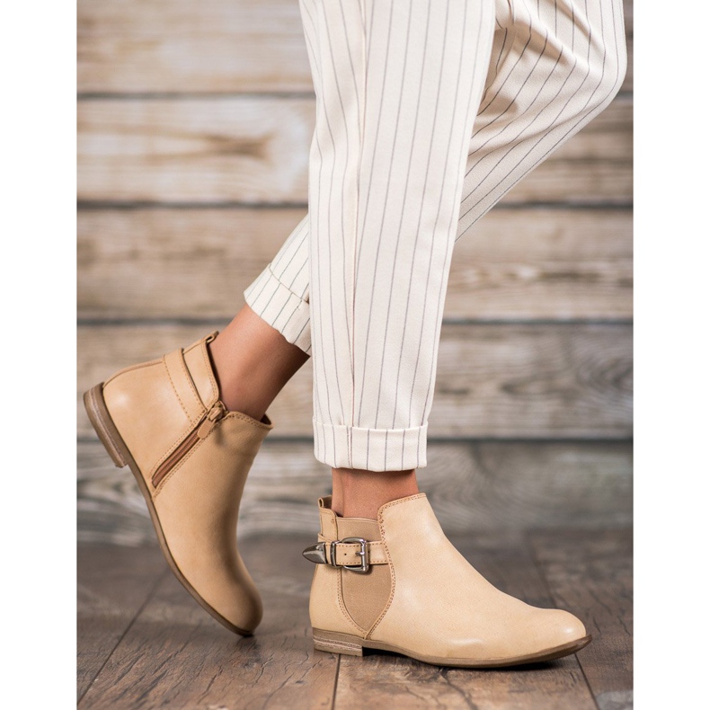 Sixth Sense Bottes en cuir écologique avec boucle brun 2 Sixth Sense Bottes en cuir écologique avec boucle brun 2