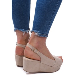 Sandales Compensées 3H096 Beige 2