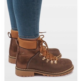 Boots femme daim camel BK-29 brun 4