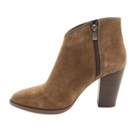 Badura Bottines en daim sur le poteau brun 2