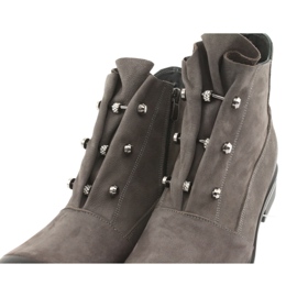 Badura Boots grises avec strass 5