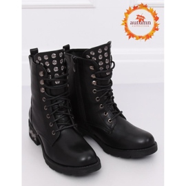 Bottines noires à clous KL-599 Noir 1