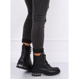 Bottines noires à clous KL-599 Noir 2