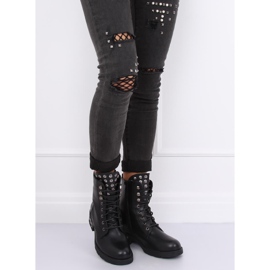 Bottines noires à clous KL-599 Noir le noir 5