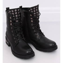 Bottines noires à clous KL-599 Noir le noir 3
