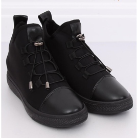 Black XY-35 Baskets isolées en néoprène noir le noir 1