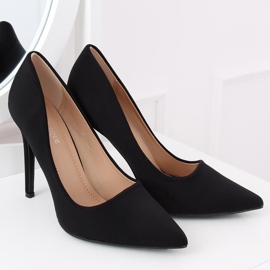 Escarpins sur un talon noir 4014 Noir le noir 2