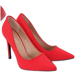 Escarpins sur un talon rouge 4014 Rouge 1