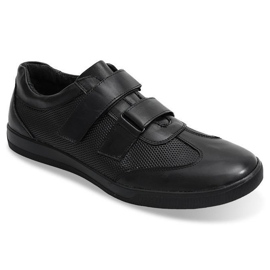 Chaussures en cuir à lacets LJ21 Noir le noir 1
