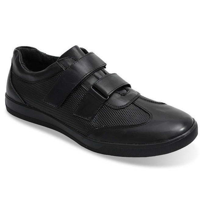 Chaussures en cuir à lacets LJ21 Noir le noir 1