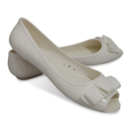 Ballerines Avec Sandales À Bout Ouvert D3434 Blanc le noir 2