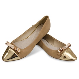 Belles Ballerines Avec Nœud Métallique A571 Kaki 1