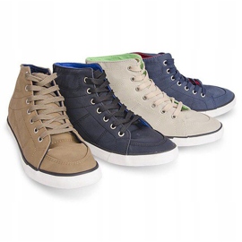 Baskets Hautes Décontractées 033 Bleu Marine 1