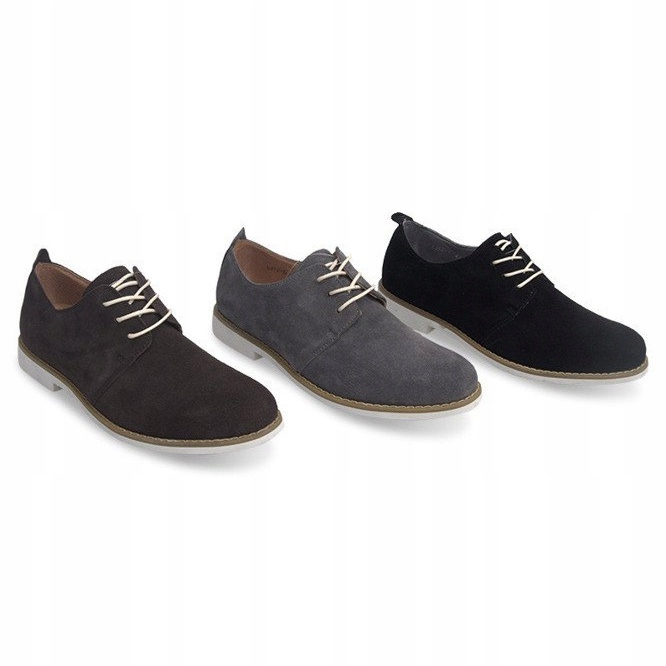 Chaussures à Lacets en Cuir LJ12 Noir 1