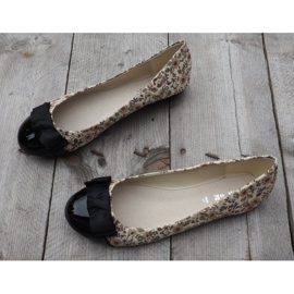 Ballerines Avec Noeud 6148 Kaki brun le noir 1