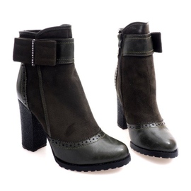 Bottes Élégantes Avec Une Boucle Sur Un Post 1741 Kaki vert 7
