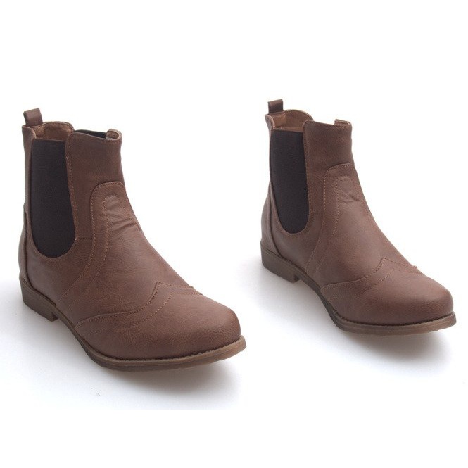 Bottes élégantes avec une bande élastique Q314CAMEL brun 1