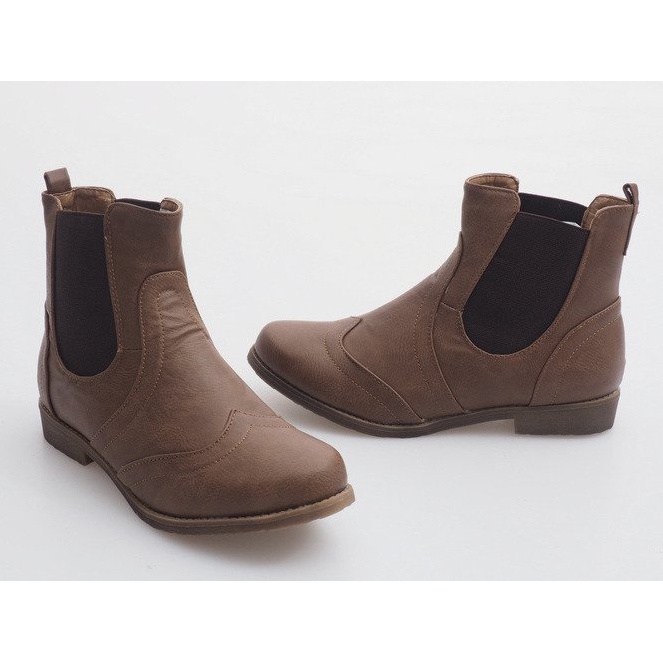 Bottes élégantes avec une bande élastique Q314CAMEL brun 2