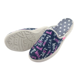 Chaussures enfants colorées Befado 707Y397 bleu marin rose gris 4