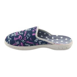 Chaussures enfants colorées Befado 707Y397 bleu marin rose gris 2