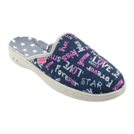 Chaussures enfants colorées Befado 707Y397 bleu marin rose gris 1