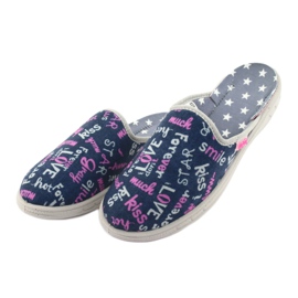 Chaussures enfants colorées Befado 707Y397 bleu marin rose gris 3