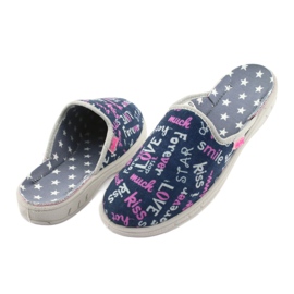 Chaussures enfants colorées Befado 707Y397 bleu marin rose gris 5