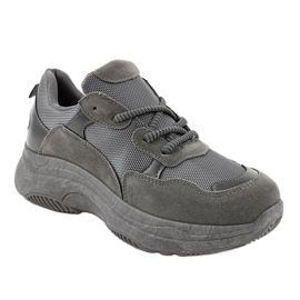 Chaussures de sport grises à la mode pour femmes R267 1 Chaussures de sport grises à la mode pour femmes R267 1