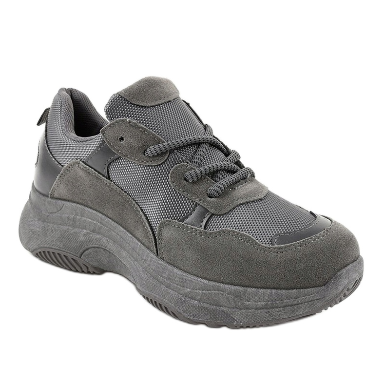 Chaussures de sport grises à la mode pour femmes R267 1 Chaussures de sport grises à la mode pour femmes R267 1