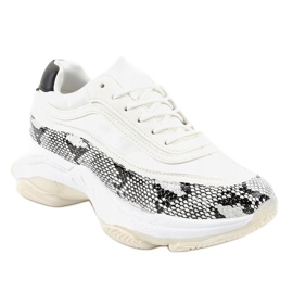 YY-02 chaussures de sport en serpent blanc blanche multicolore 1