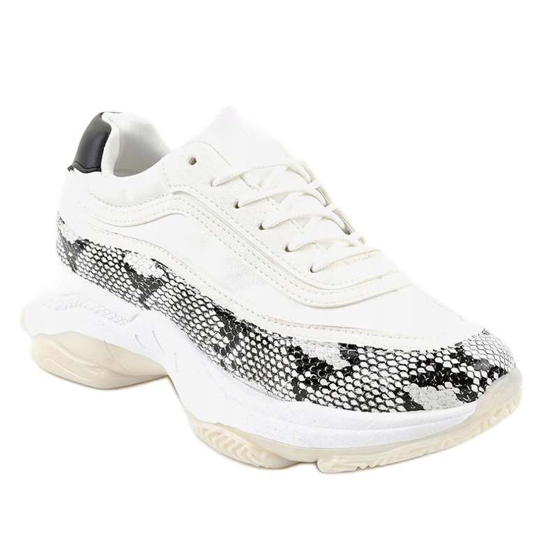 YY-02 chaussures de sport en serpent blanc blanche multicolore 1