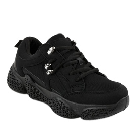 Chaussures de sport noires à la mode pour femmes BD-5 le noir 1