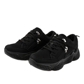 Chaussures de sport noires à la mode pour femmes BD-5 le noir 2