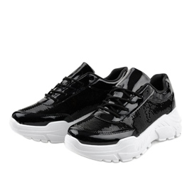 Chaussures de sport noires à paillettes W-3118 le noir 2