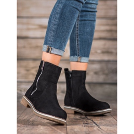 SHELOVET Bottines en daim le noir 4