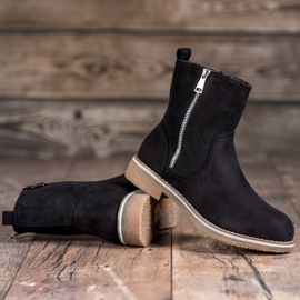 SHELOVET Bottines en daim le noir 2