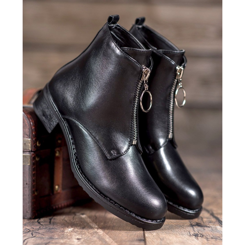 Seastar Bottes avec fermeture éclair décorative le noir 1