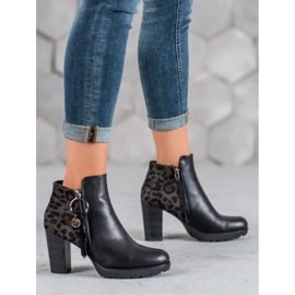 Filippo Bottes pour femmes à imprimé léopard le noir 5