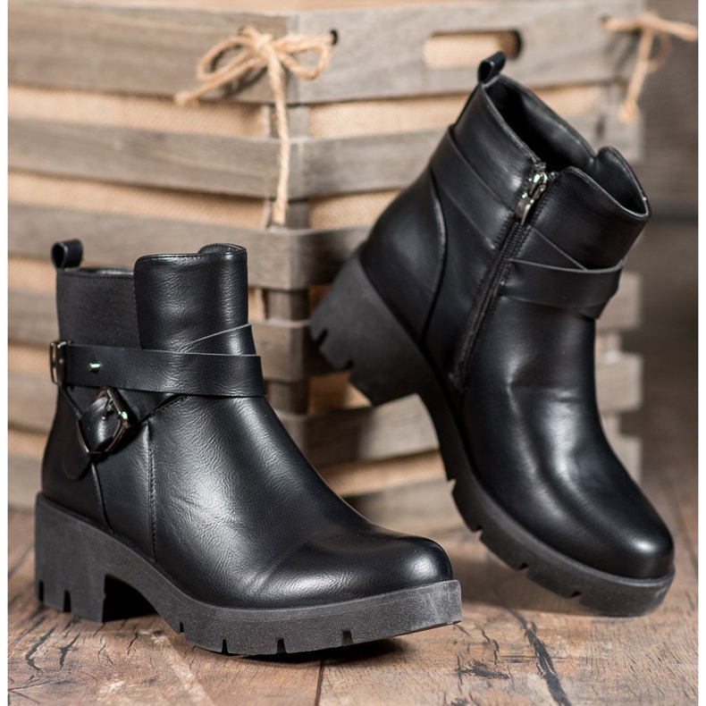 Super Me Bottes hautes sur la plate-forme le noir 2