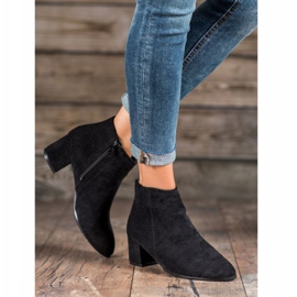 Filippo Bottines à talons en daim le noir 3