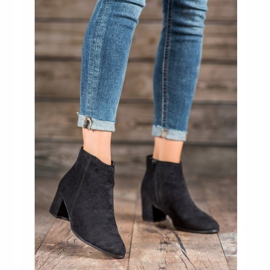 Filippo Bottines à talons en daim noir 2