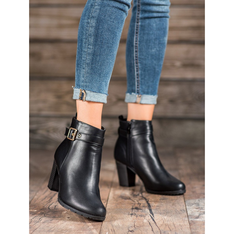 Abloom Bottes sur un poteau avec une boucle le noir 2