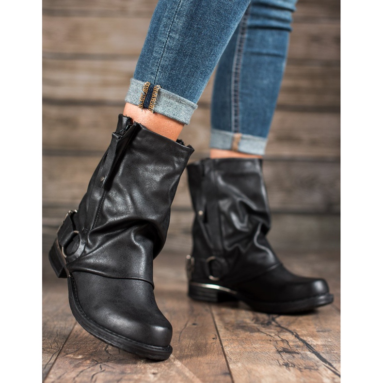 Seastar Bottes de motard le noir 1