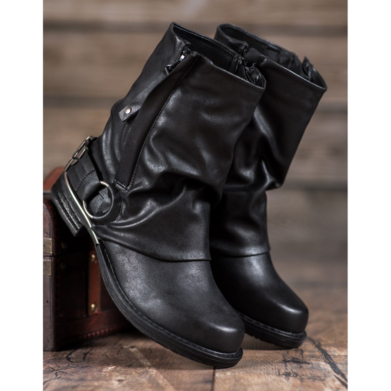 Seastar Bottes de motard noir 2