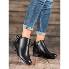 Abloom Bottes En Cuir Écologique Avec Un Noeud le noir 3
