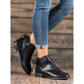 Abloom Bottes En Cuir Écologique Avec Un Noeud le noir 2