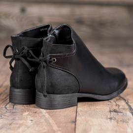Abloom Bottes En Cuir Écologique Avec Un Noeud noir 1