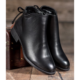 Abloom Bottes En Cuir Écologique Avec Un Noeud le noir 4