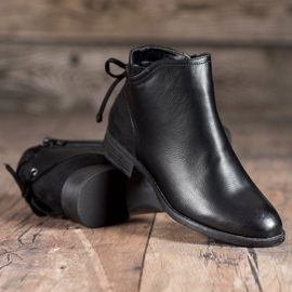 Abloom Bottes En Cuir Écologique Avec Un Noeud le noir 5